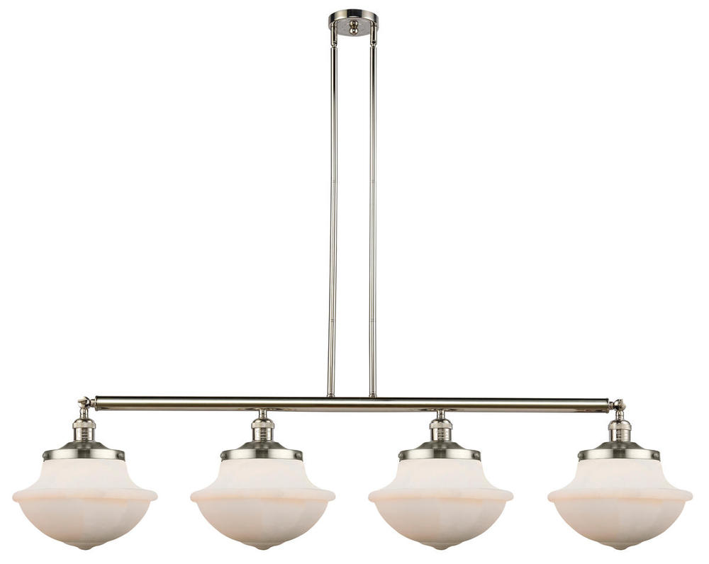 Oxford - 4 Light - 54 inch - Polished Nickel - Stem Hung - Adjustable Island Light