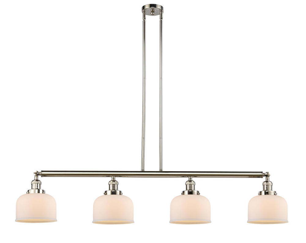 Bell - 4 Light - 53 inch - Polished Nickel - Stem Hung - Adjustable Island Light