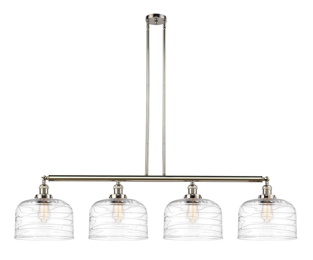 Bell - 4 Light - 54 inch - Polished Nickel - Stem Hung - Adjustable Island Light
