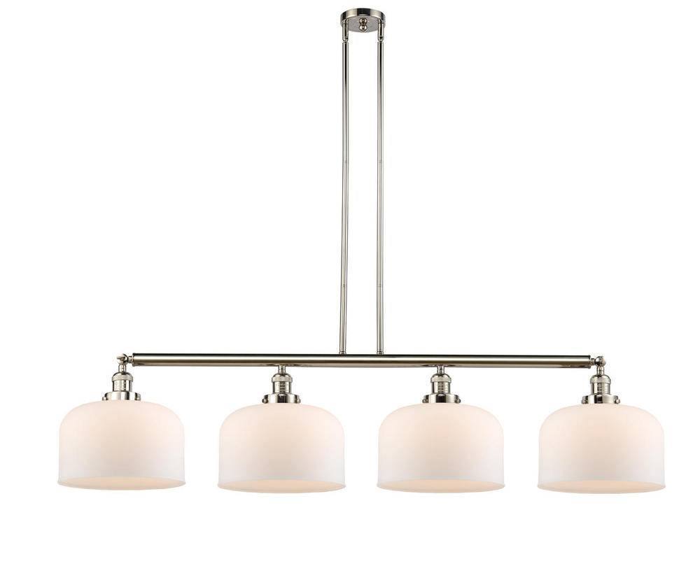 Bell - 4 Light - 54 inch - Polished Nickel - Stem Hung - Adjustable Island Light