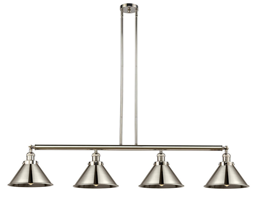 Briarcliff - 4 Light - 55 inch - Polished Nickel - Stem Hung - Adjustable Island Light