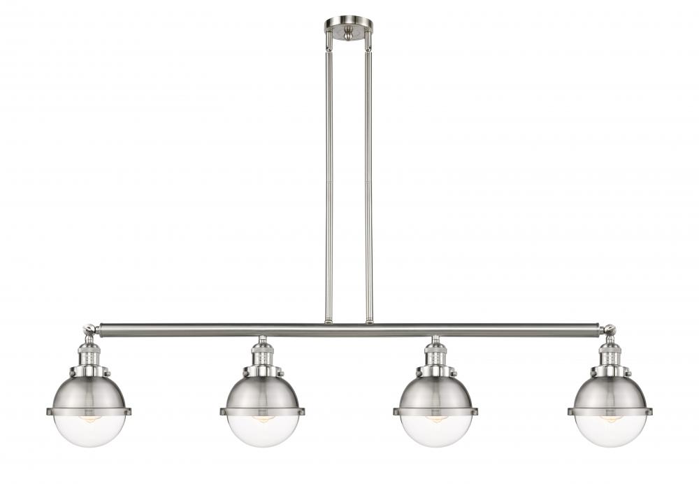 Hampden - 4 Light - 52 inch - Brushed Satin Nickel - Stem Hung - Adjustable Island Light