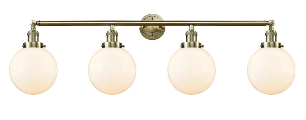 Beacon - 4 Light - 44 inch - Antique Brass - Adjustable Bath Vanity Light