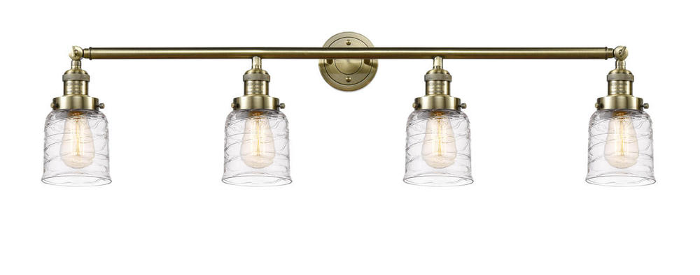 Bell - 4 Light - 42 inch - Antique Brass - Adjustable Bath Vanity Light