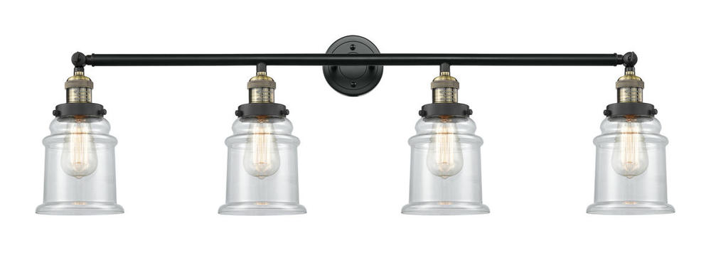 Canton - 4 Light - 42 inch - Black Antique Brass - Adjustable Bath Vanity Light
