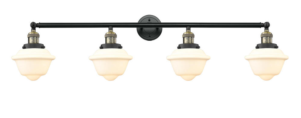 Oxford - 4 Light - 46 inch - Black Antique Brass - Adjustable Bath Vanity Light