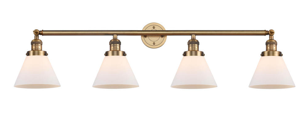Cone - 4 Light - 44 inch - Brushed Brass - Adjustable Bath Vanity Light