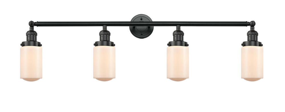 Dover - 4 Light - 43 inch - Matte Black - Adjustable Bath Vanity Light