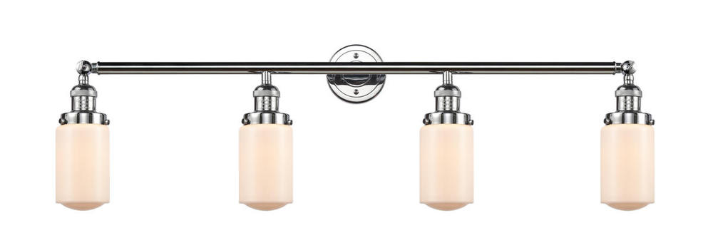 Dover - 4 Light - 43 inch - Polished Chrome - Adjustable Bath Vanity Light