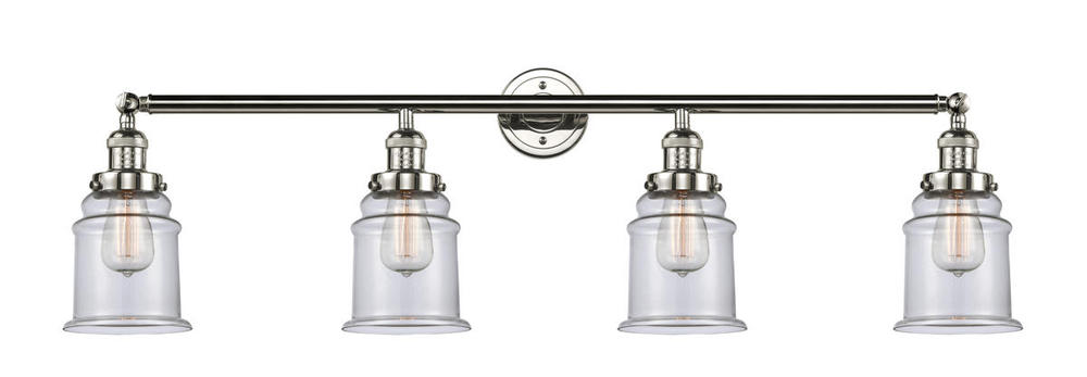 Canton - 4 Light - 42 inch - Polished Nickel - Adjustable Bath Vanity Light
