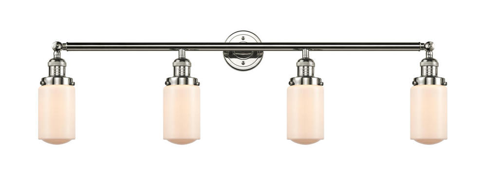 Dover - 4 Light - 43 inch - Polished Nickel - Adjustable Bath Vanity Light