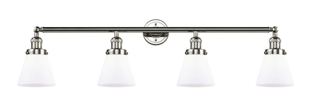 Cone - 4 Light - 42 inch - Polished Nickel - Adjustable Bath Vanity Light