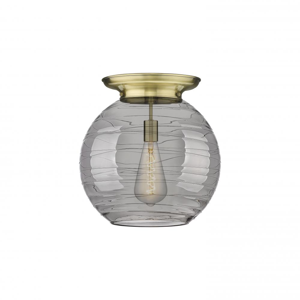 Athens Deco Swirl - 1 Light - 16 inch - Antique Brass - Flush Mount