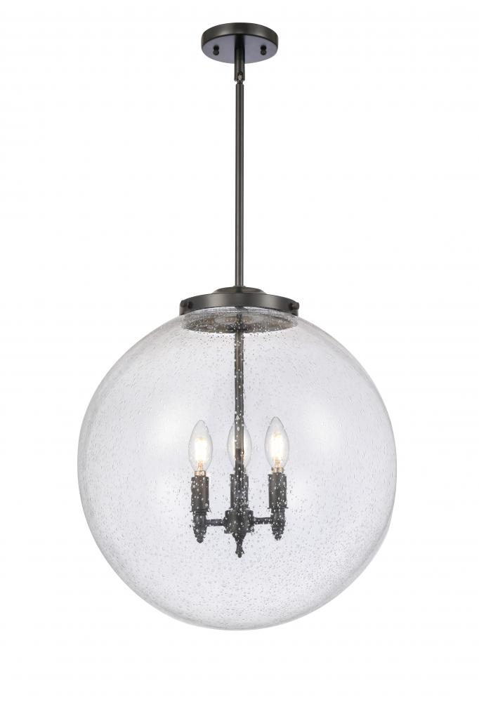 Beacon - 3 Light - 18 inch - Matte Black - Stem hung - Pendant