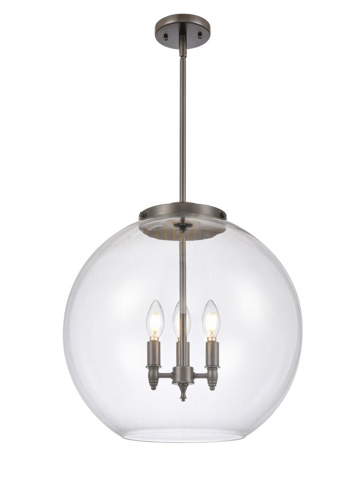 Athens - 3 Light - 18 inch - Oil Rubbed Bronze - Stem hung - Pendant