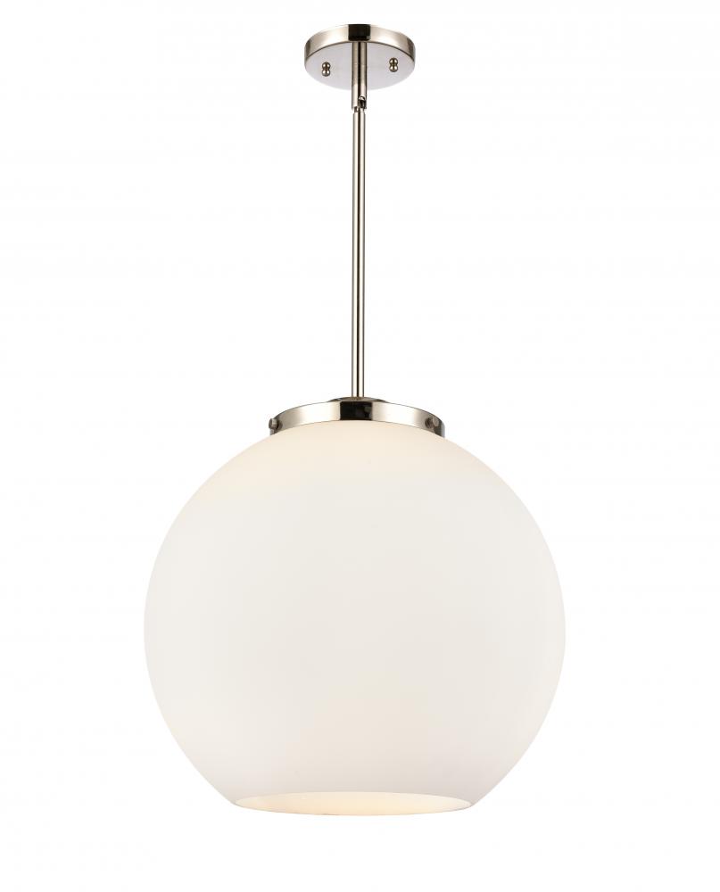 Athens - 3 Light - 16 inch - Polished Nickel - Stem hung - Pendant
