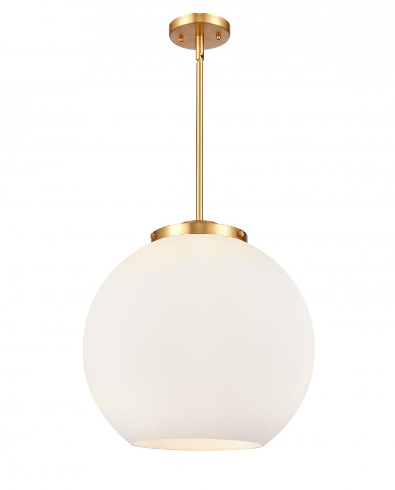 Athens - 3 Light - 16 inch - Satin Gold - Stem hung - Pendant