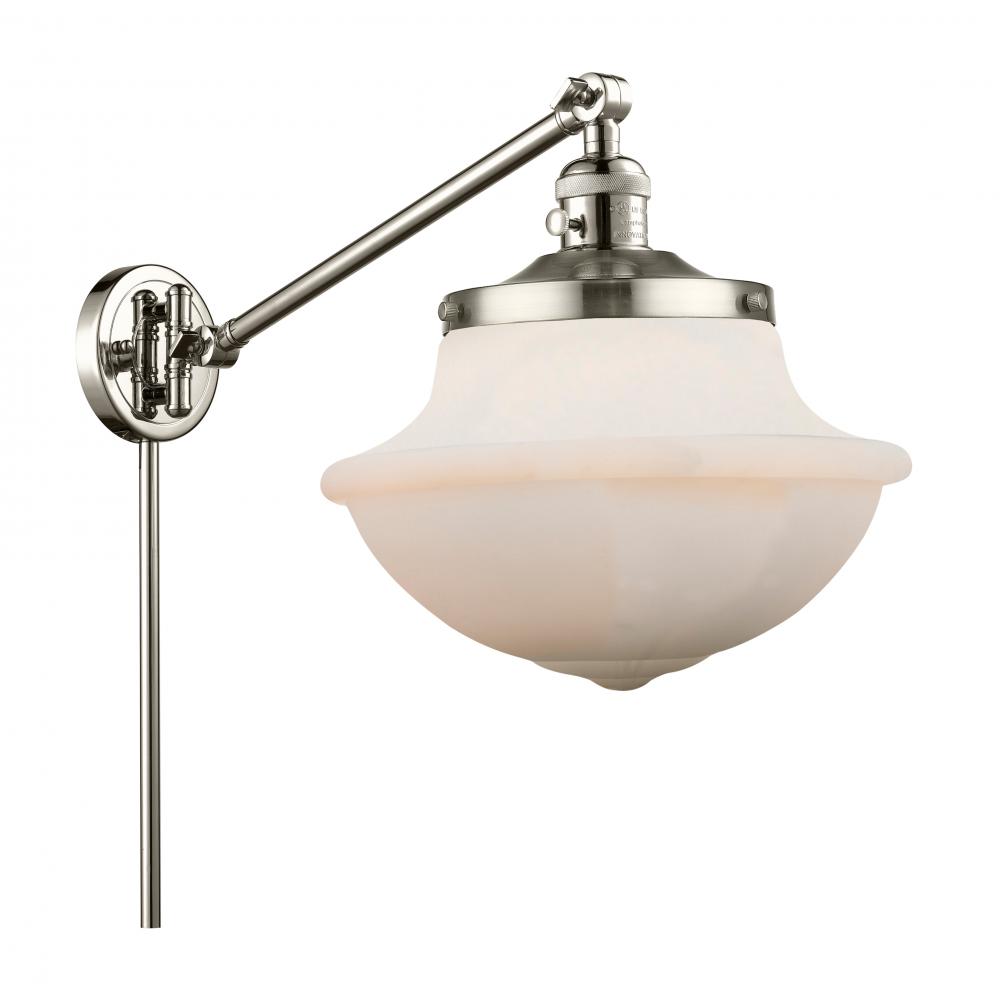 Oxford - 1 Light - 12 inch - Polished Nickel -Adjustable Swing Arm