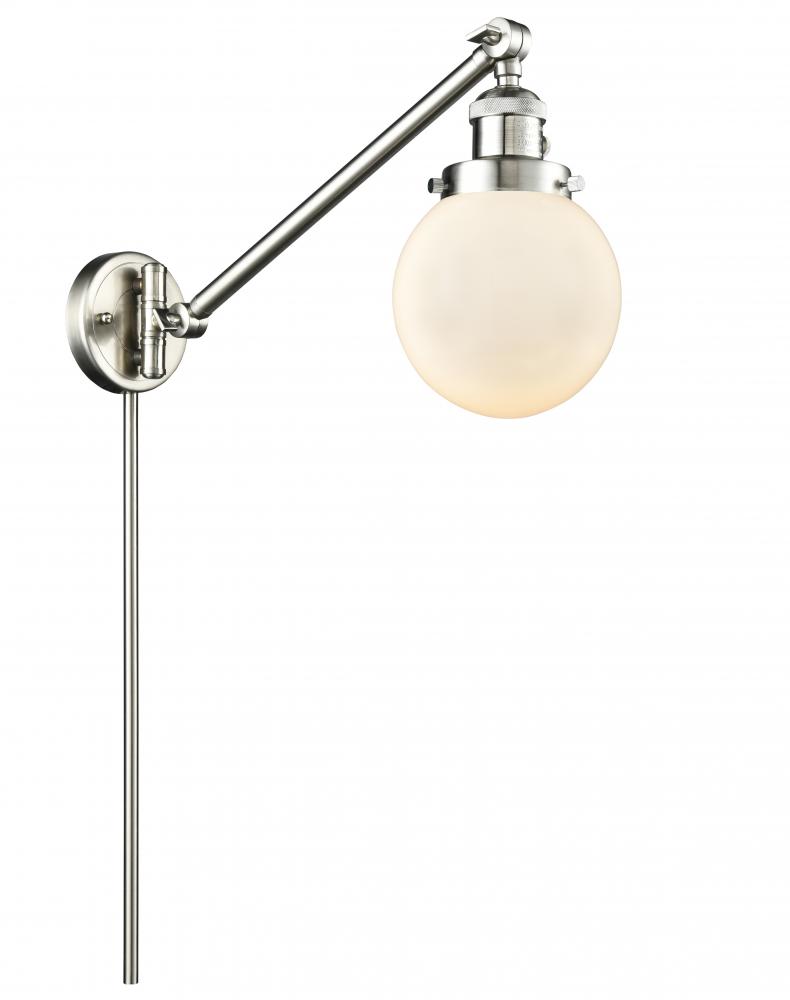 Beacon - 1 Light - 6 inch - Brushed Satin Nickel -Adjustable Swing Arm