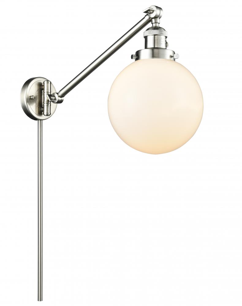 Beacon - 1 Light - 8 inch - Brushed Satin Nickel -Adjustable Swing Arm