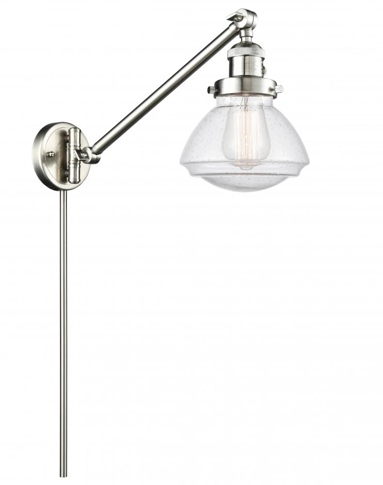 Olean - 1 Light - 9 inch - Brushed Satin Nickel -Adjustable Swing Arm