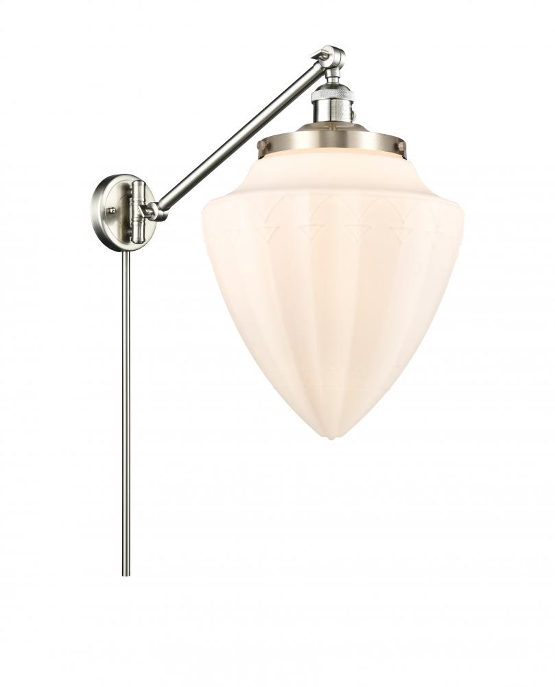 Bullet - 1 Light - 12 inch - Brushed Satin Nickel -Adjustable Swing Arm