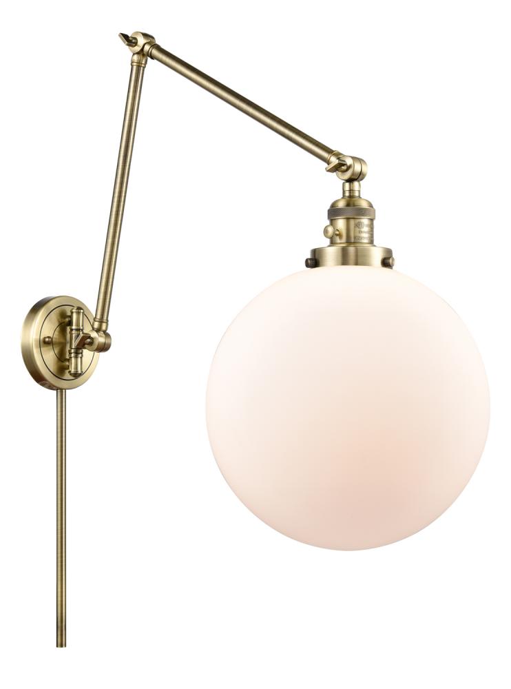 Beacon - 1 Light - 12 inch - Antique Brass -Adjustable Swing Arm