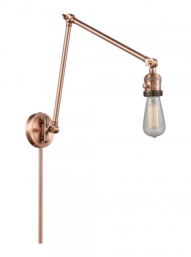 Bare Bulb - 1 Light - 5 inch - Antique Copper -Adjustable Swing Arm