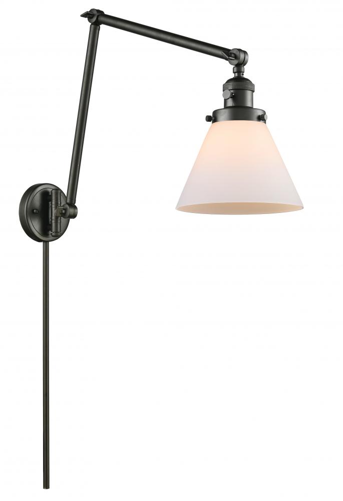 Cone - 1 Light - 8 inch - Oil Rubbed Bronze -Adjustable Swing Arm