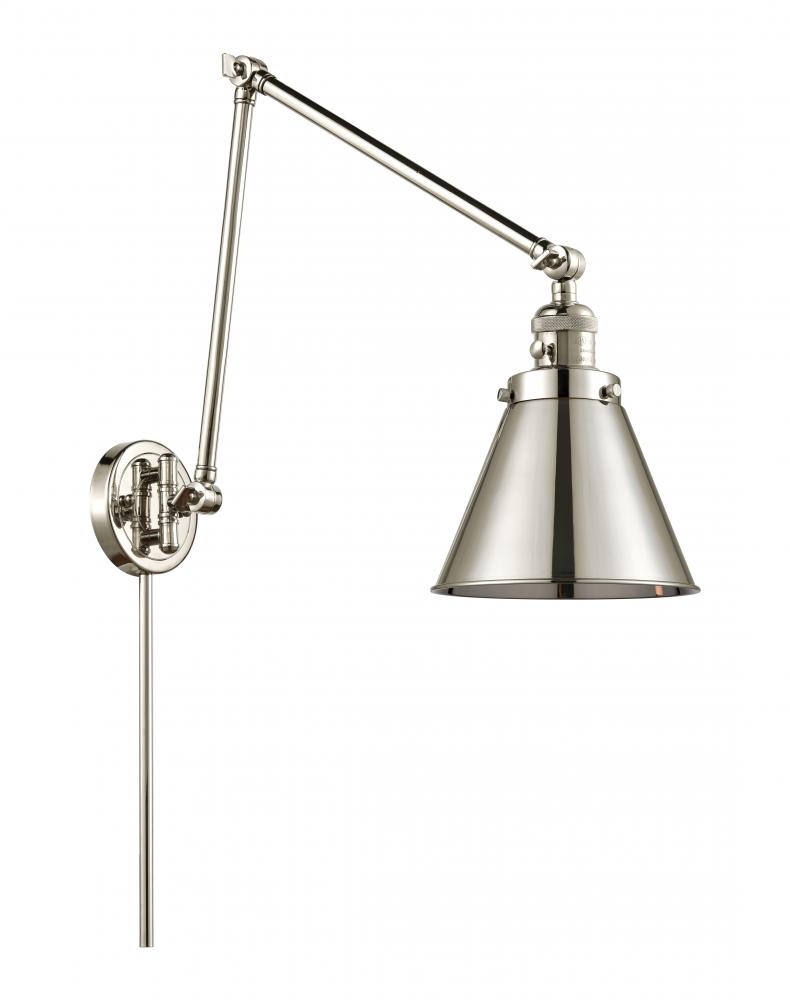 Appalachian - 1 Light - 8 inch - Polished Nickel -Adjustable Swing Arm