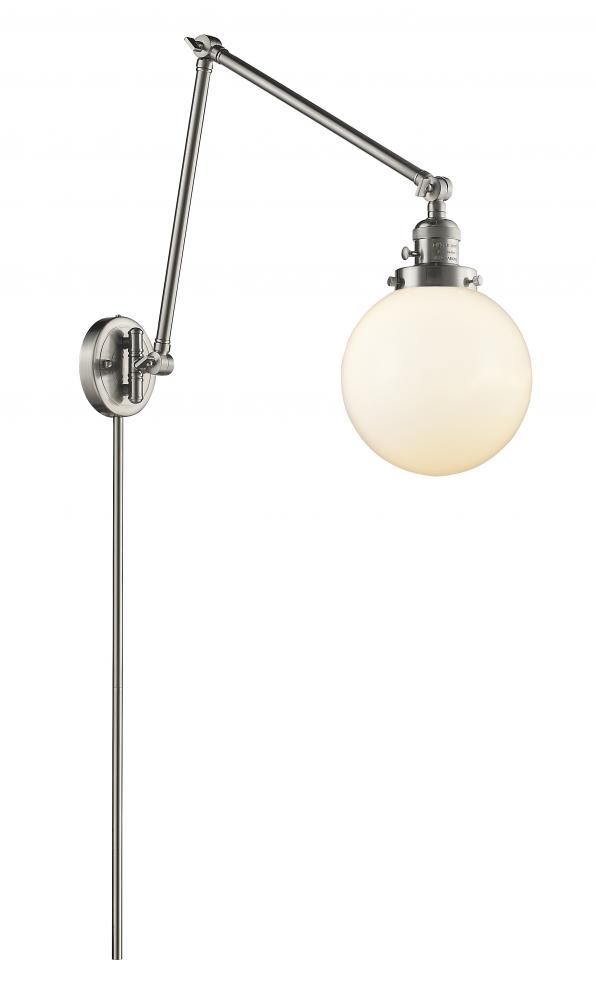 Beacon - 1 Light - 8 inch - Brushed Satin Nickel -Adjustable Swing Arm
