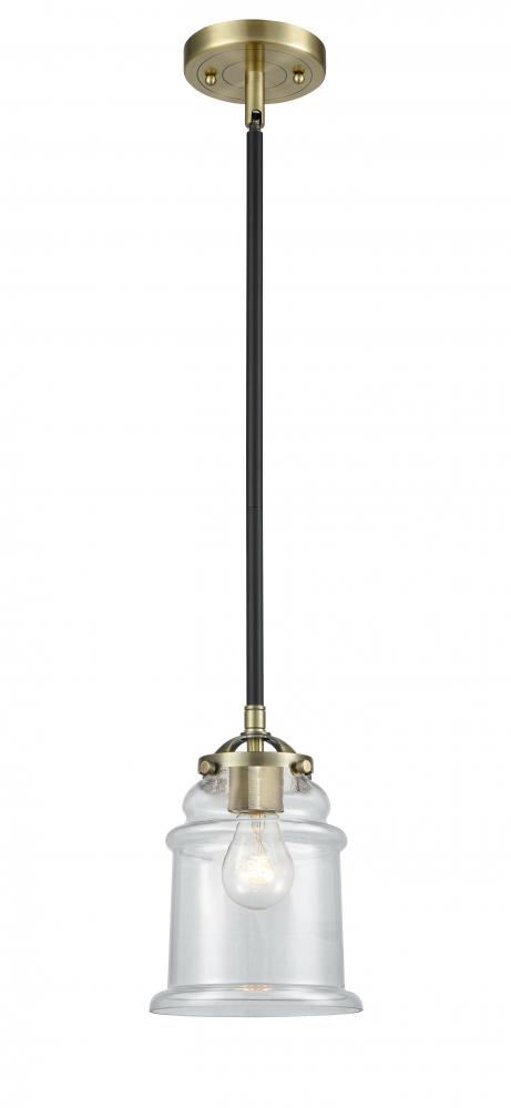 Canton - 1 Light - 6 inch - Black Antique Brass - Stem hung - Mini Pendant