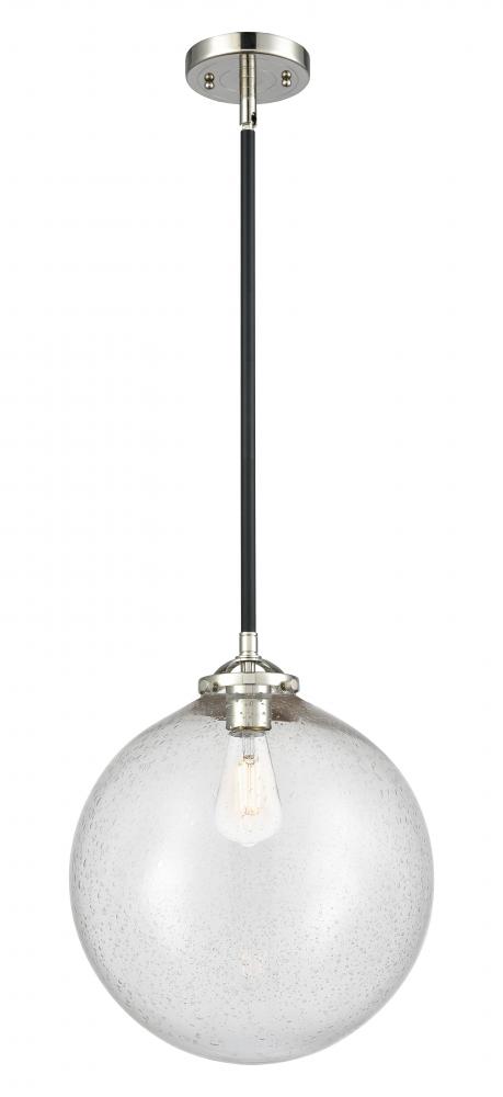Beacon - 1 Light - 12 inch - Black Polished Nickel - Stem hung - Mini Pendant