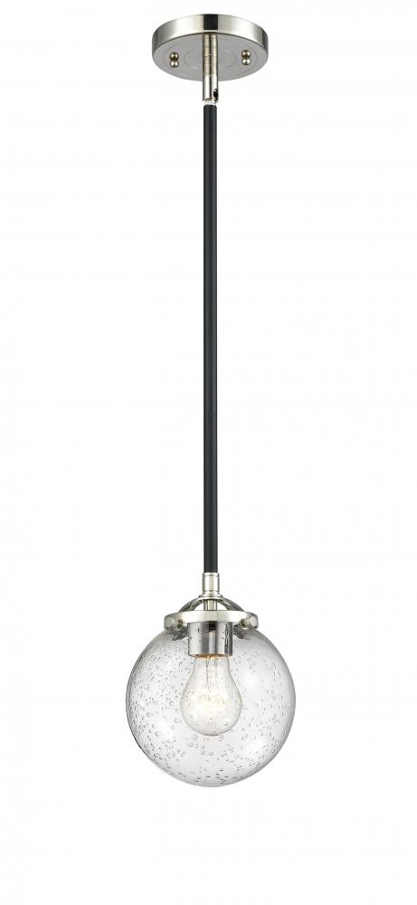 Beacon - 1 Light - 6 inch - Black Polished Nickel - Stem hung - Mini Pendant