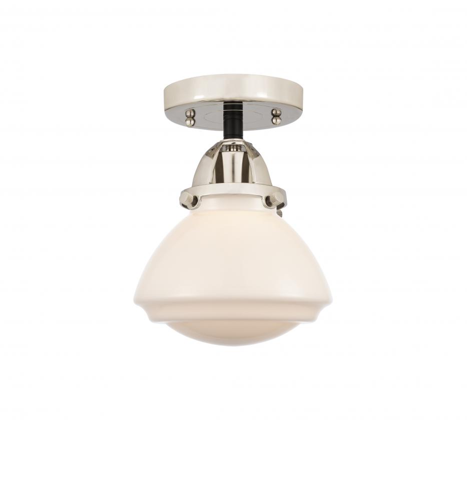 Olean - 1 Light - 7 inch - Black Polished Nickel - Semi-Flush Mount