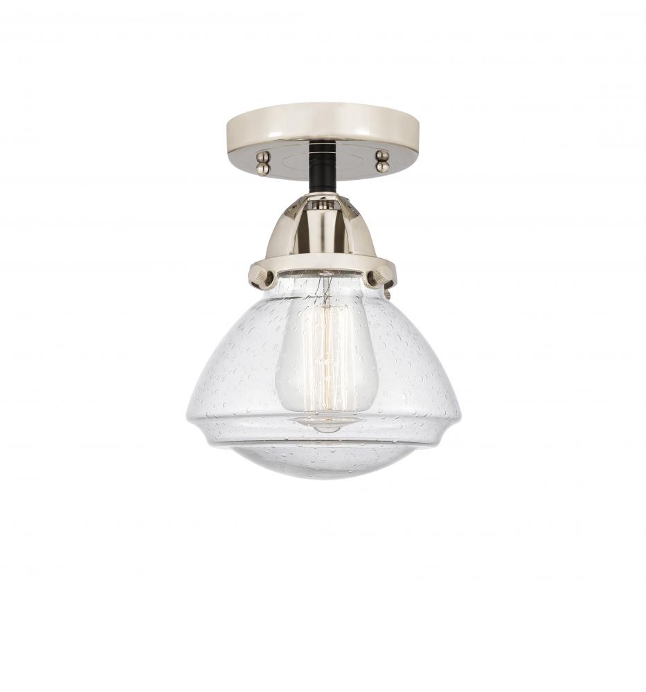 Olean - 1 Light - 7 inch - Black Polished Nickel - Semi-Flush Mount