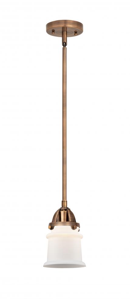 Canton - 1 Light - 5 inch - Antique Copper - Stem hung - Mini Pendant