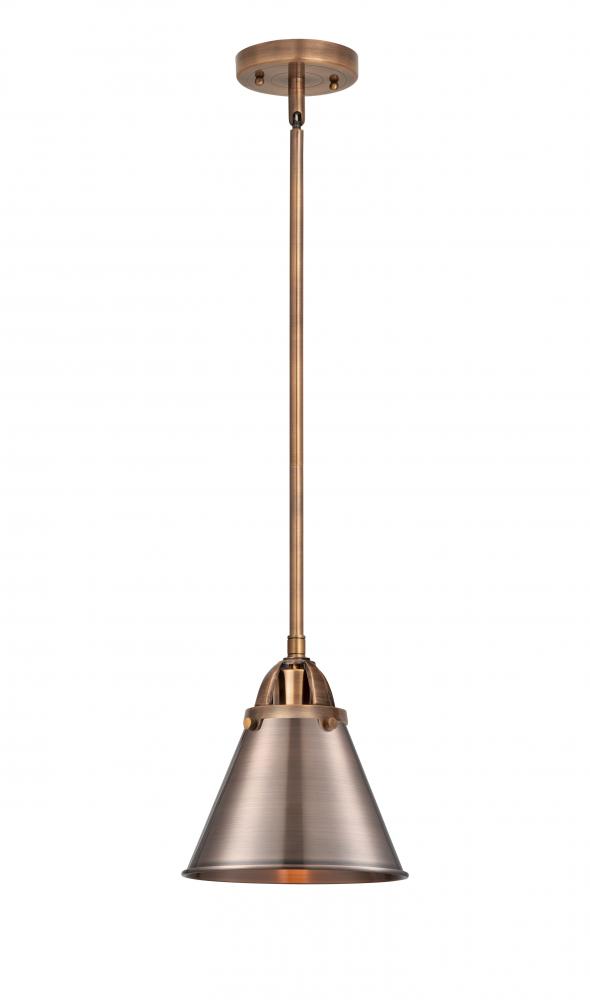 Appalachian - 1 Light - 8 inch - Antique Copper - Stem hung - Mini Pendant