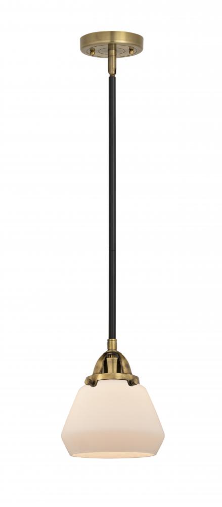 Fulton - 1 Light - 7 inch - Black Antique Brass - Stem hung - Mini Pendant