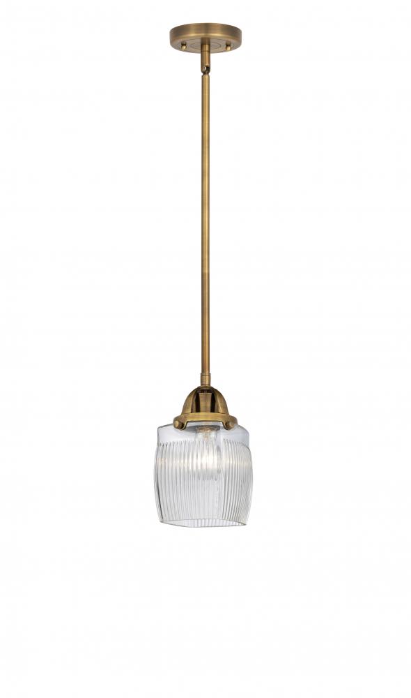 Colton - 1 Light - 6 inch - Brushed Brass - Stem hung - Mini Pendant