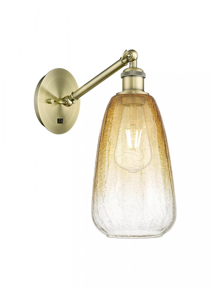 Brookhaven Almond - 1 Light - 6 inch - Antique Brass - Sconce