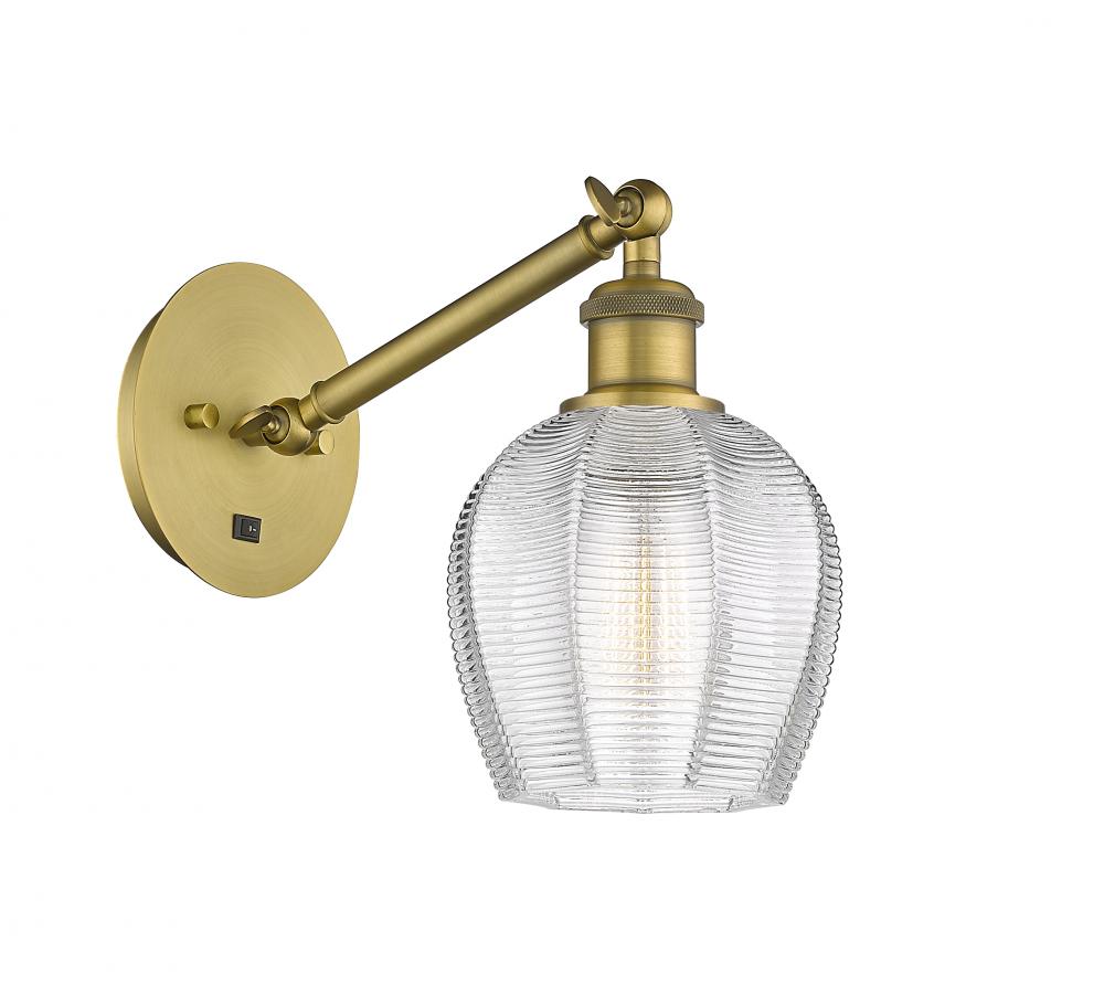 Norfolk - 1 Light - 6 inch - Brushed Brass - Adjustable Sconce