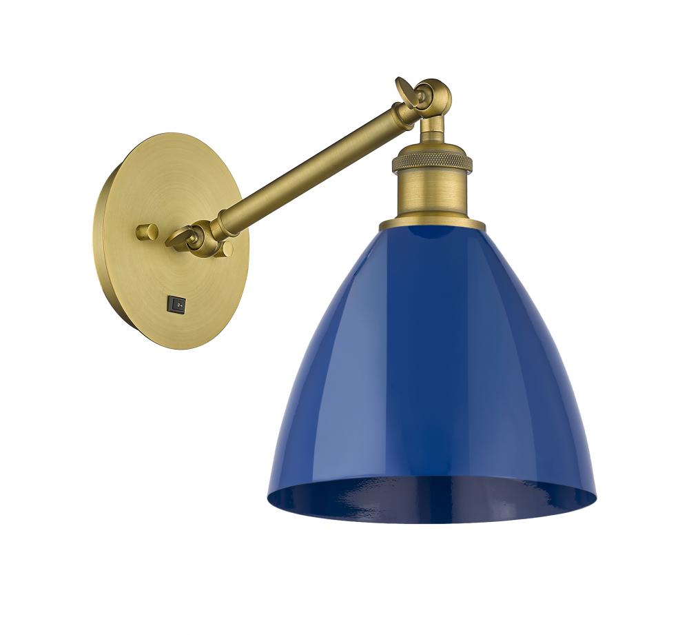 Plymouth - 1 Light - 8 inch - Brushed Brass - Adjustable Sconce