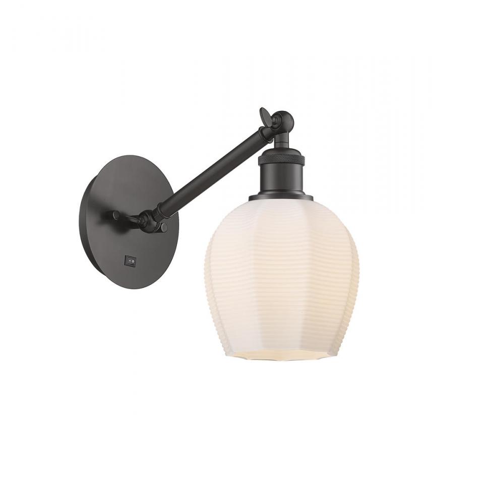 Norfolk - 1 Light - 6 inch - Oil Rubbed Bronze - Adjustable Sconce