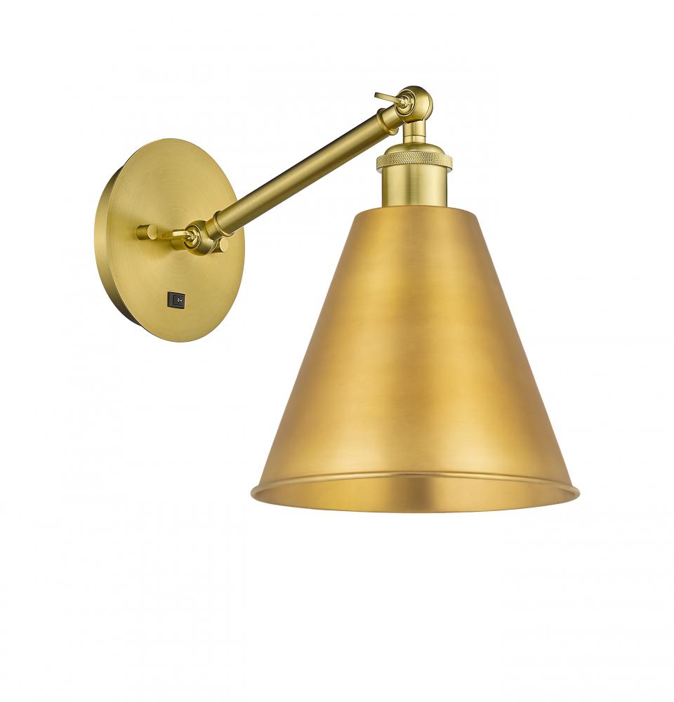 Berkshire - 1 Light - 8 inch - Satin Gold - Adjustable Sconce