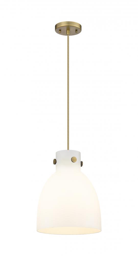 Newton Bell - 1 Light - 10 inch - Brushed Brass - Cord hung - Pendant