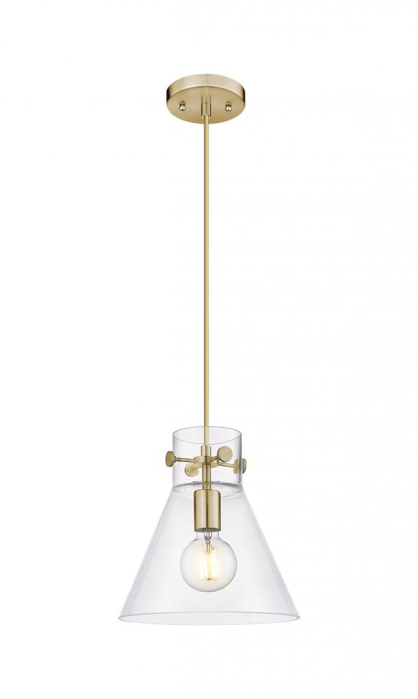 Newton Cone - 1 Light - 10 inch - Matte Black - Cord hung - Pendant