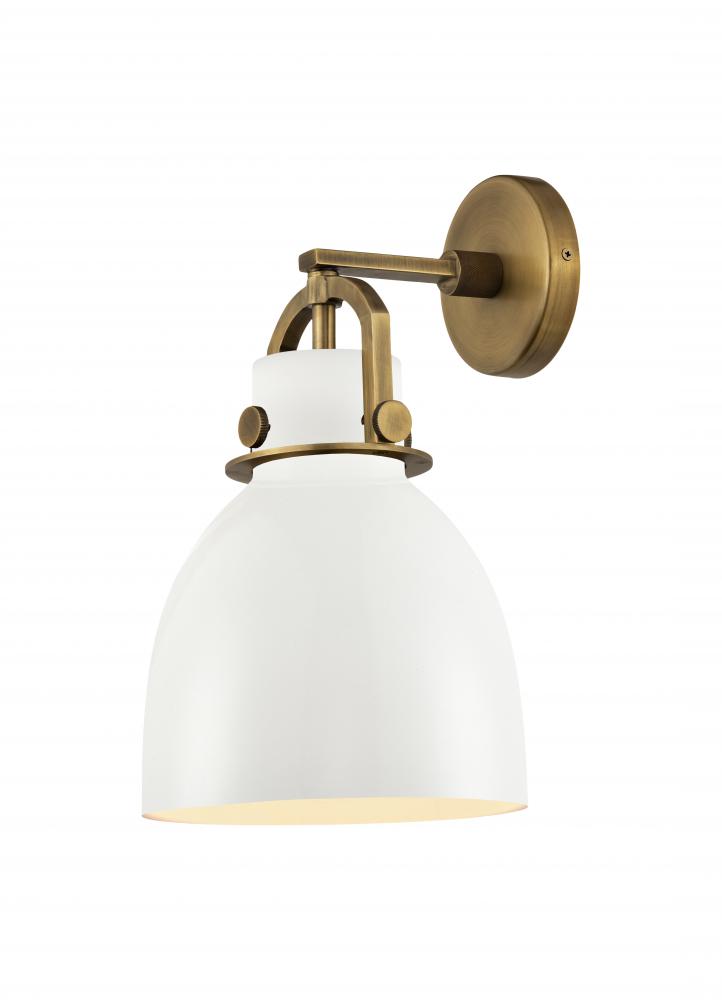 Newton Bell - 1 Light - 8 inch - Brushed Brass - Sconce