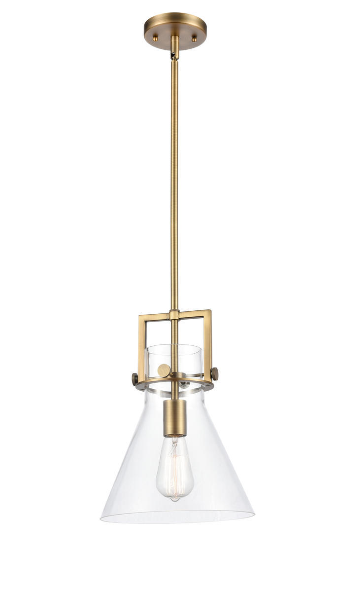 Newton Cone - 1 Light - 10 inch - Champagne Bronze - Stem Hung - Mini Pendant