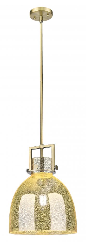 Newton Bell - 1 Light - 12 inch - Brushed Brass - Mini Pendant